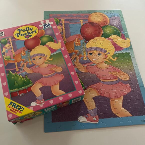 Polly Pocket Puzzle - Etsy Canada Vintage VTG 1990s Polly Pocket 100 pieces Jigsaw Puzzle A Day At the Park